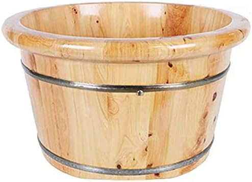 Foot Tub Wooden Foot Basin Solid wood foot bath barrel household solid wood footbath with cover small wooden barrel female lazy foot tub 21cm foot Bath Wooden Bucket Foot Spa Household Wash Ba