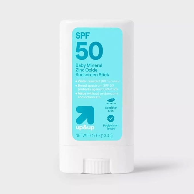 Baby Mineral Sunscreen Stick - SPF 50-0.5oz - up&ampup: Whole Body Coverage Scented Zinc Oxide Formula