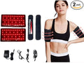 2Pcs Infrared Red Light Thera-py Arm Belt 660nm and 850nm Red Light Thera-py Arm Wrap with Timer &amp Brightness Setting Red Light Arm Pad for Arm Knee Shoulder Joints Muscle Pain Relief