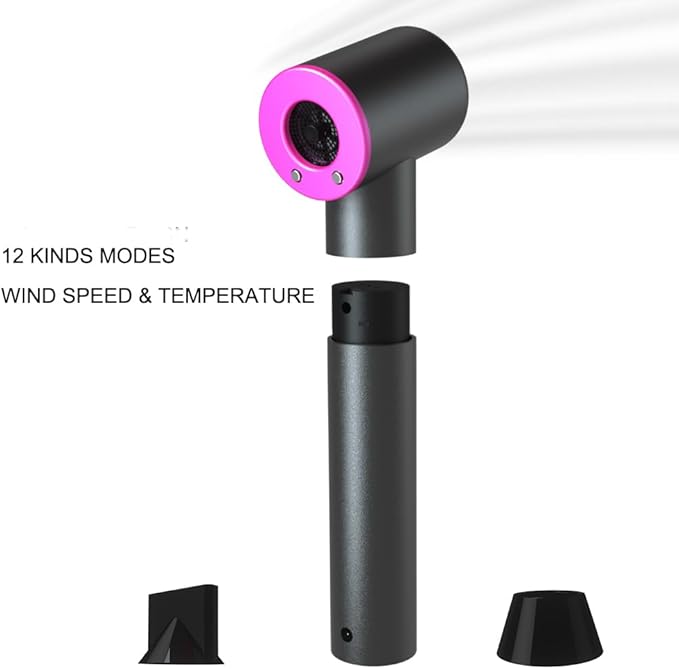 Anion Hair Dryer Hot Air and Cold Air Available Negative Ion Cordless Hair Blower USB Output As Power Bank for Digital Charging Smart Battery Indicator Travel Hair Blower
