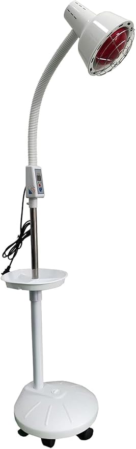 Infarex Stand-up Infrared Lamp | 275W Red Light Therapy Heat Bulb 3000h 110V | Rotating Adjustable Portable | Pain Relief Muscle Aches | Home Spa Dermatology Clinic Beauty Salon