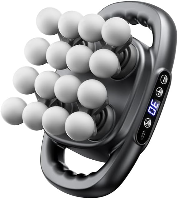 16-Head Massage Gun Set Percussion Massager with 3 Modes Massage Gun for BackShoulders Muscle Pain Relief(Gray)