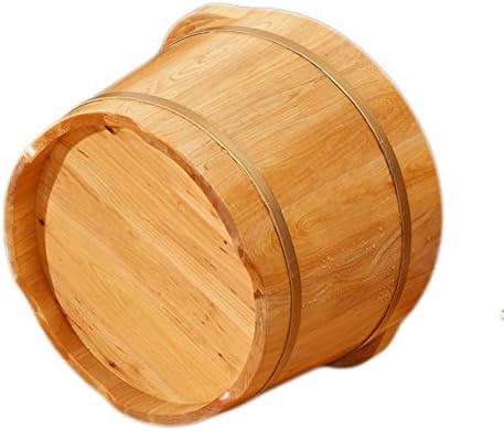 Foot Tub Wooden Foot Basin Adult Cedar Foot Bath Barrel Massage Foot Bath Household Foot Bath Barrel Pedicure Bucket Foot Tub 26.5 Cm Foot Bath Wooden Bucket Foot Spa Household Wash Ba