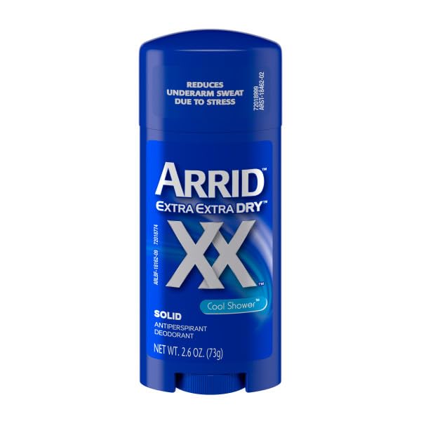Arrid XX Extra Extra Dry Solid Antiperspirant Deodorant Cool Shower 2.6 oz. (Pack of 6)
