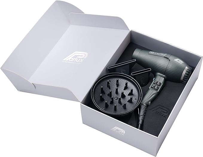 Parlux Digitalyon Hair Dryer with Magic Sense Diffuser - Anthracite Black