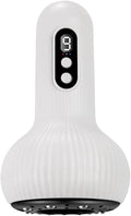 White Hand-Held Intelligent Massager Cordless Rechargeable Vibrating Massager Body Shaping Machine Massage Abdominal Belly Thighs Butt Neck for Women Men at Home