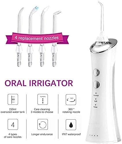 Cordless Water Flosser Portable Oral Care Device Ipx7 Waterproof &amp 3 Modes 150ML for Travel Home