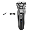 Head Shavers for Bald Men Electric Face Shaver Razor for Men 3D Floating Blade Washable USB Rechargeable Shaving Beard Machine (Color : Silver)