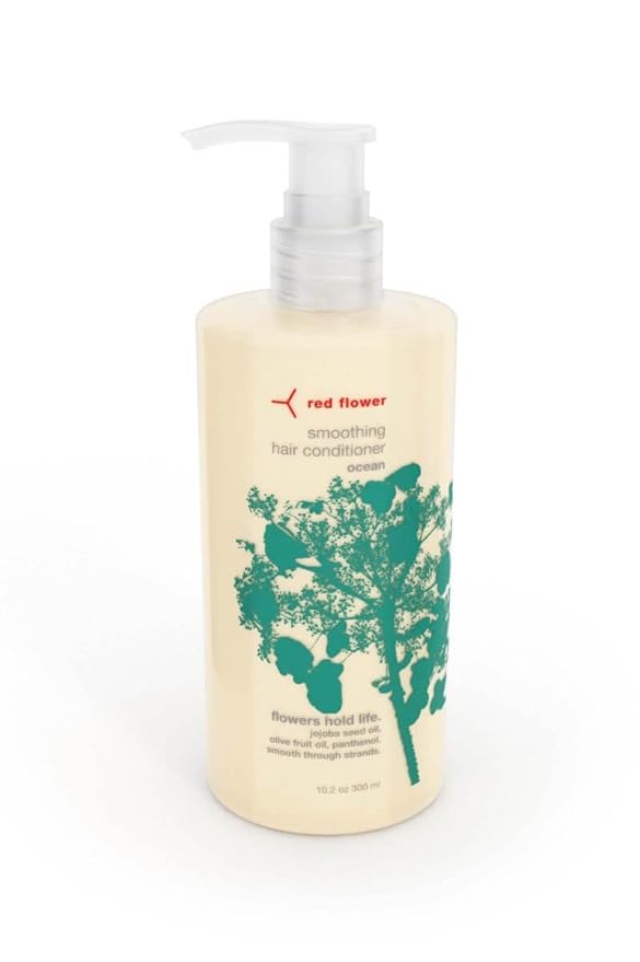 Red Flower Ocean Triple Care Set: Purifying Body Wash Softening Lotion and Ocean Smoothing Hair Conditioner for Hydrated Skin and Silky Hair