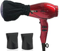 Turbo Power TwinTurbo 3800 Ceramic &amp Ionic Eco Friendly Cranberry Hair Dryer and M Hair Designs Metal Mesh Diffuser (Bundle 2 Items)