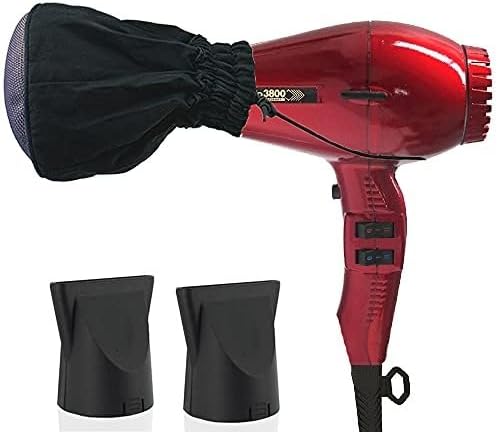 Turbo Power TwinTurbo 3800 Ceramic &amp Ionic Eco Friendly Cranberry Hair Dryer and M Hair Designs Metal Mesh Diffuser (Bundle 2 Items)