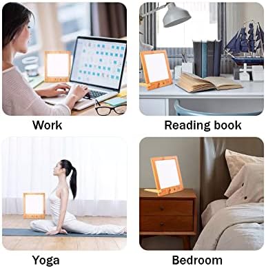 Enjoy Home R.S. LED Wood Grain Light Therapy Lamp Simulation of Daylight 4 Timing Mode Adjustable Brightness Warm Cool Color Temperature Sunlight Lamp