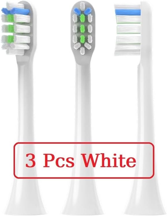3/8/12 Pcs Compatible with SOOCAS V1/X1/X3/X5/X3U/X3PRO/v1/v2 Replacement Brush Heads Electric Toothbrush Head Soft Dupont Bristle Nozzles(3 Pcs White)
