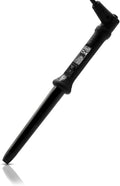 ISO Beauty ISOTB2518MM-216-MB The Twister - 25-18mm Tapered Tourmaline-Infused Ceramic Pro Curling Wand w/Cool Tip - Black