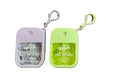 Hydrating &amp Moisturizing Hand Sanitizer Set 1.2 Fl Oz Violet Orchid &amp Sanadalwood and Cucumber Melon Scents Includes Purple &amp Green Silicone Cases with Keyring Travel Size 2 Pack