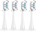 Compatible for Xiaomi Mijia T300/T500/T700 Replacement Brush Heads with Caps Sealed Package Soft(4White)
