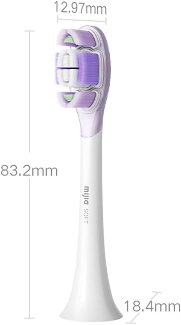 Compatible for Oscillation Electric Toothbrush Replacement Heads Soft &amp Clean Original Deep Cleaning Nozzles Brush(Purple 3 pcs)
