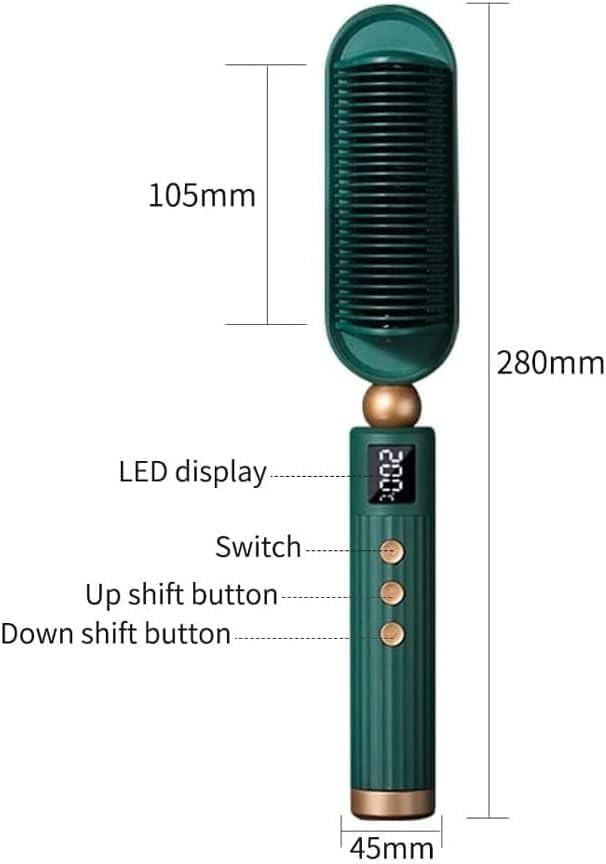 Hair Straightener Comb Seven-Speed Adjustable Smart Multifunctional Hair Curler Negative Ions Hairdressing Tool Styling