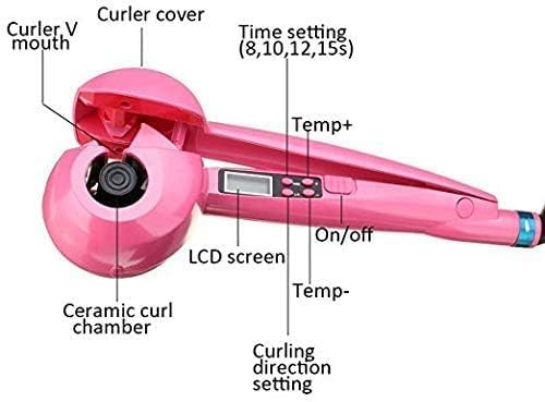 Hair Curler Automatic Steam Curler Wave Hair Roller with LCD Screen Ceramic Fast &amp Anti-Scald Curler for Both Long &amp Short Hair