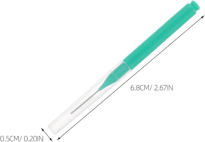 CLISPEED 100pcs Green Interdental Brushes Toothpick Teeth Cleaner Tool Oral Floss Brush for Braces and Gum Care Dental Cleaner Portable Oral Cleaning