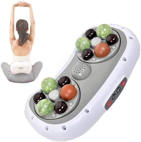 Tummy Kneading Instrument Electric Abdominal Massager 45°C Belly Hot Compress 12 Bianstones Assist Deep Massage for Abdominal Back Neck Legs