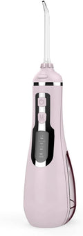 Water Flosser Portable Dental Oral Irrigator Rechargeable Waterproof Teeth Cleaner for Home and Travel -200ml Detachable Reservoir(Pink)