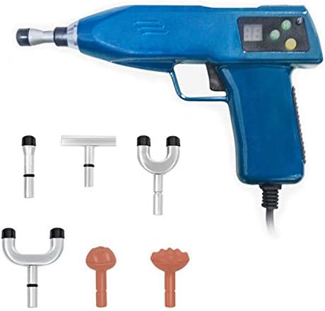 1100N Chiropractic Adjusting Tool Instrument Electric Impulse Gun Actuator Massager Professional Massage Equipment Magnetic Therapy Massage Gun (Blue)