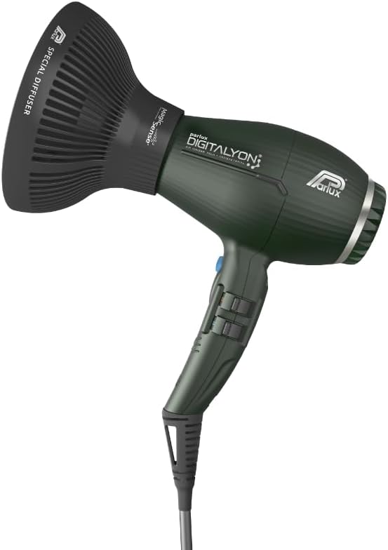 Parlux Digitalyon Hair Dryer with Magic Sense Diffuser - Anthracite Black