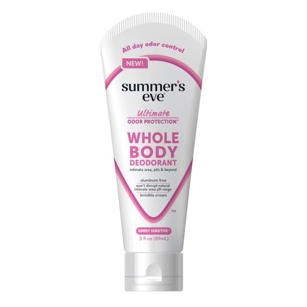 Summer's Eve Ultimate Smell Protection Whole Body Cream Deodorant Blissful Escape (3oz) Simply Sensitive (3oz) &amp Fresh Scent (3oz) (2ea)