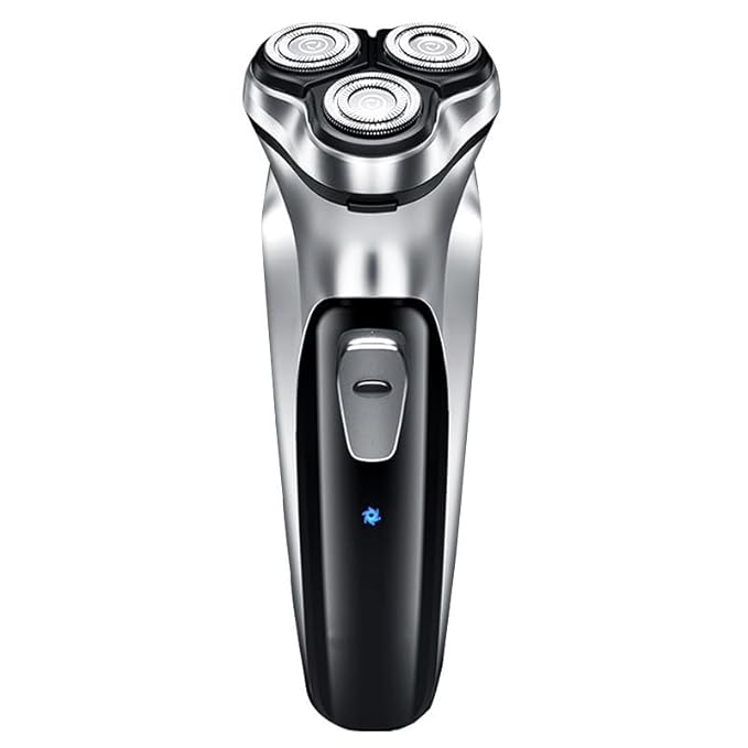 Head Shavers for Bald Men Electric Face Shaver Razor for Men 3D Floating Blade Washable USB Rechargeable Shaving Beard Machine (Color : Silver)