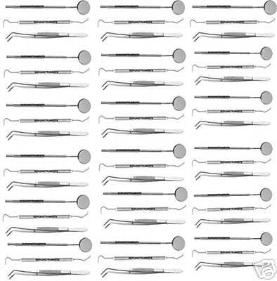 SURGICAL ONLINE 90 Instruments Basic Dental Set Mirror Explorer Probe Pliers (30 of Each 3 Kind)