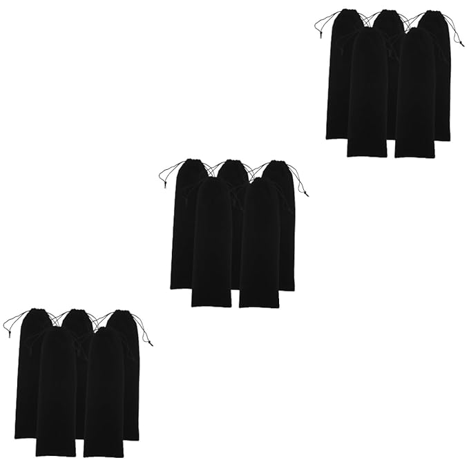 NOLITOY 15pcs Curling Wand Storage Bag Hair Curler Bag Drawstring Closure for Travel Felt for Hair Tools Wall Mount Curling Iron Cover