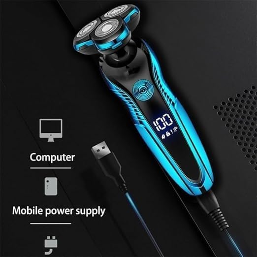 Electric Shavers for Men Electric Shaver Washable Rechargeable Electric Razor Hair Clipper Cutting Shaving Machine for Men Beard Trimmer Wet-Dry Dual Use