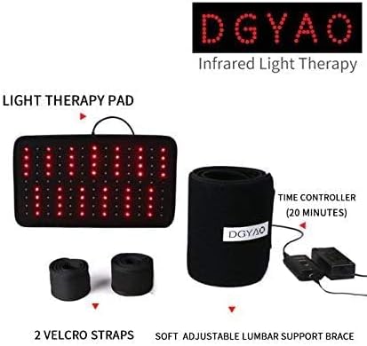Red Light &amp Near Infrared Therapy Wrap FDA Cleared Led Light Therapy Back Pain Relief Device Wearable Deep Penetrating Pad Relief for Joints Knee Pain