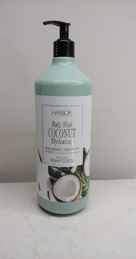 BODY WASH Coconut Oil 33.8 fl oz (1000ml) Hydrating Vegan Friendly Pack of One