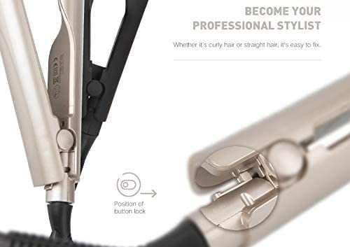 Professional Electric Straightening Iron &amp Curling Iron Hair Curler 2 In 1 Hair Straightener Flat Irons Ceramic