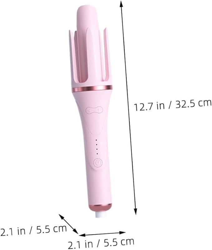 Automatic Electric Hair Curler Handheld with Temperature US Plug for Home Use Sleek Styling Tool for Long Hair Fast Heating Wave Curling Wand Heat Protection for Damage Reduction
