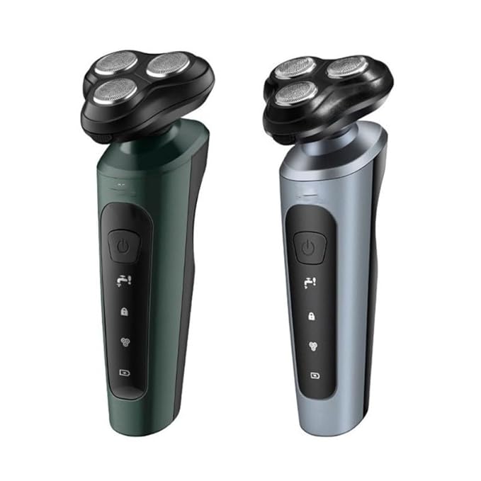 Head Shavers for Bald Men Electric Face Shaver For Men Washable Rechargeable Shaving Beard Machine (Color : Silver gray)