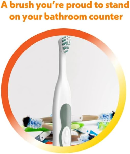 Spinbrush Simply Battery Powered Toothbrush – Medium Bristles Oscillating Head 4500 Sweeps/Min Ergonomic Handle Electric Toothbrush for Adults