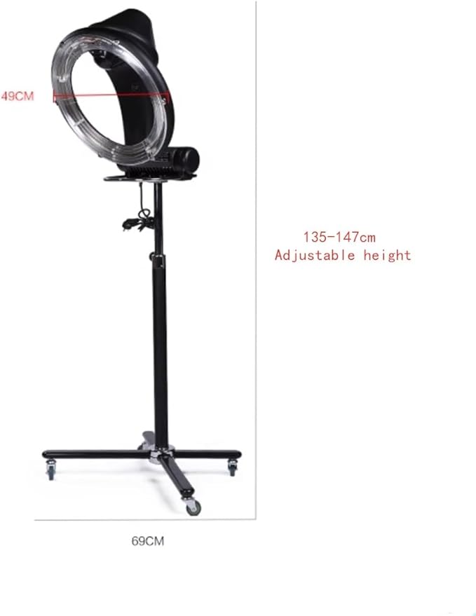 Orbiting Infrared Hair Dryer-Hair Steamer Climazone Hair Heater Dyeing Perming Machine 3 Functions + 6 Modes Standing 360° Rotating for Color Processor Salon SPA Home Hair Care