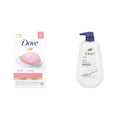 Dove Beauty Bar Gentle Skin Cleanser Pink 6 Bars Moisturizing for Soft Care More Than Soap 3.75 oz &amp Body Wash with Pump Deep Moisture For Dry Skin Moisturizing Skin Cleanser 30.6 oz