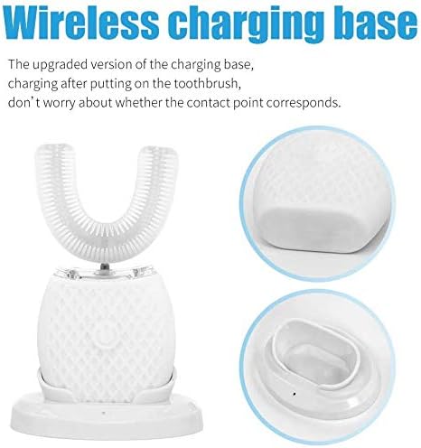 Ultrasonic Electric Toothbrush U-Shaped 360 Adult Toothbrush Rechargeable White