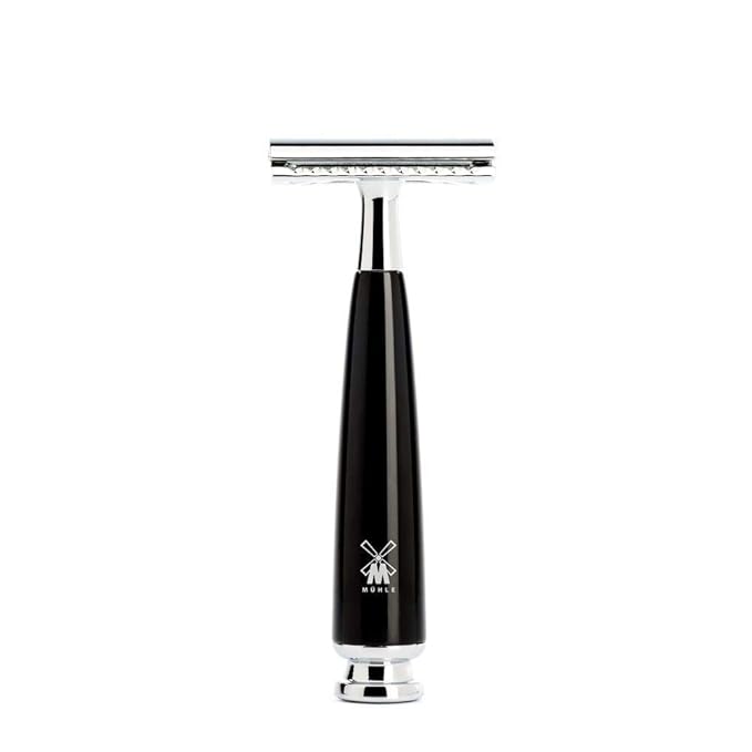 MÜHLE RYTMO Black 3-Piece Black Fibre Safety Razor Shaving Set