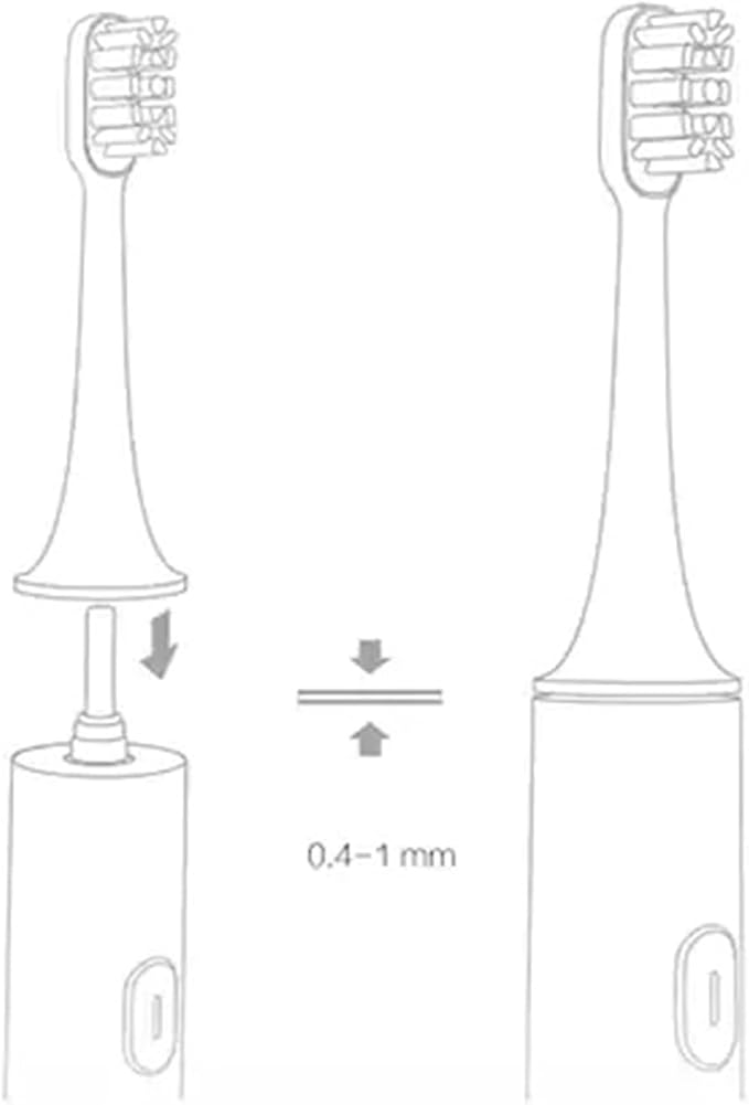 3/6 Pieces Suitable for Xiaomi Mijia T300 T500 Electric Toothbrush Head Replacement(3PCS Universal Heads)
