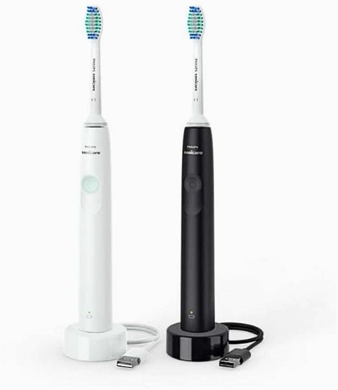 Philips Sonicare HX3665/04 Series 2300 Rechargeable Electric Toothbrush with Dynamic Cleaning Action Built-in Quadpacer &amp SmarTimer - (Black and White)
