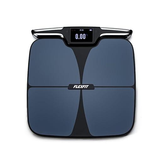 FlexFit Scale for Body Weight and Fat Percentage 8 Electrodes High Precision Digital Scale Accurate Measurement of 56 Body Indicators Bathroom Smart Scales with Large Color Display