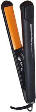 Professional Hair Straightener 2 in 1 Curved Ceramic Panel Instant Heating LED Indicator Light Display Adjustable Temperature (Orange)