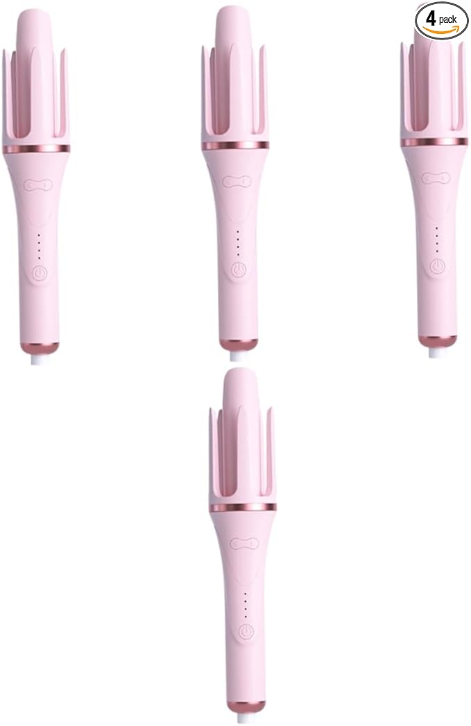 VICASKY 4pcs Automatic Cordless Hair Curler Easy Curling for Women Fast Heating Uniform Temperature for Hair Styling for Home and Travel Use
