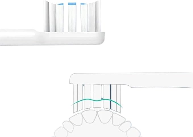 8 Toothbrush Heads Compatible for MIJIA Electric T301 MES605 T302 MES608 Replacement Head(8Pcs Blue and Black)