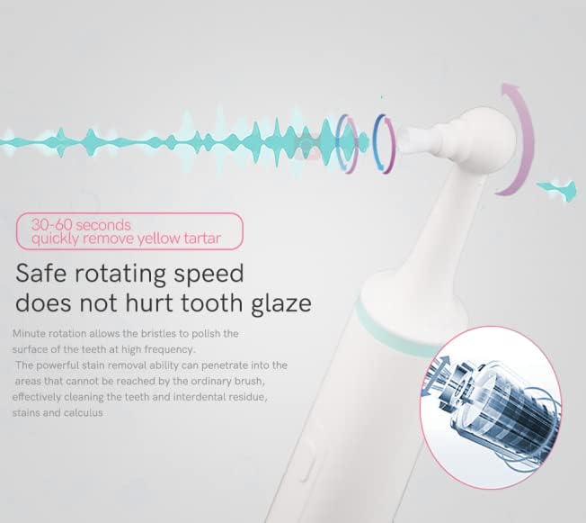 Electric Tooth Polisher Household Electric Dental Calculus Remover with 8 Replacement Heads &amp 3 Adjustable Modes Plaque Remover for Teeth Teeth Cleaner Tools